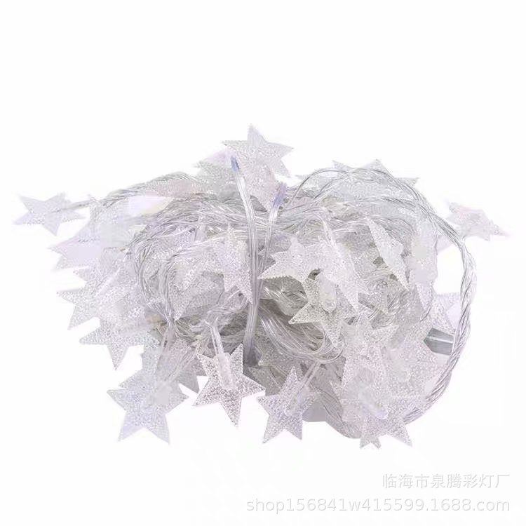 彩灯/彩灯藤球/爱心夹子灯串/彩灯配件/免充电鲜花小彩灯白底实物图