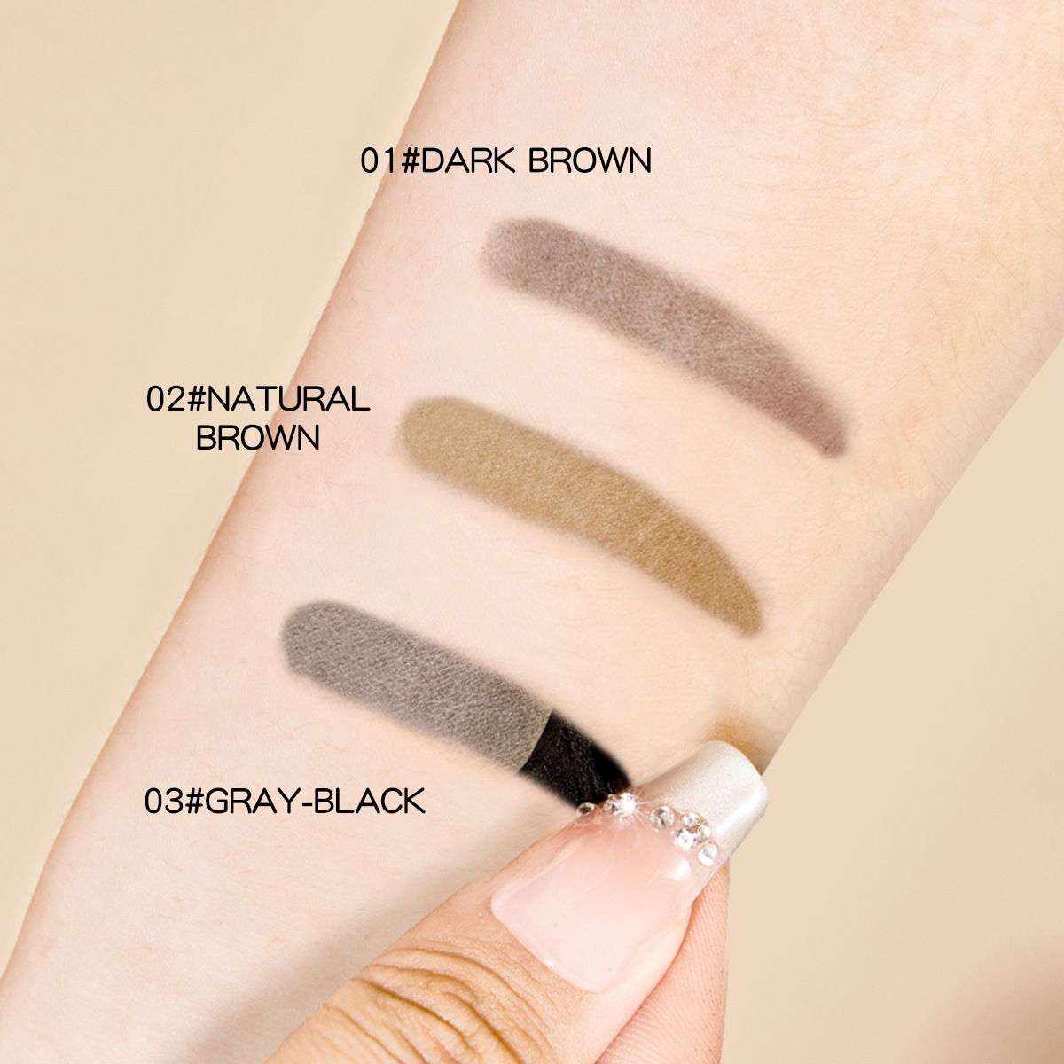 【 Cross-border Exclusive 】 Bosuya Tear Eyebrow Cream Waterproof and Sweat-proof Amazon Bestseller Non-smudging Tear Eyebrow Cream Specification image