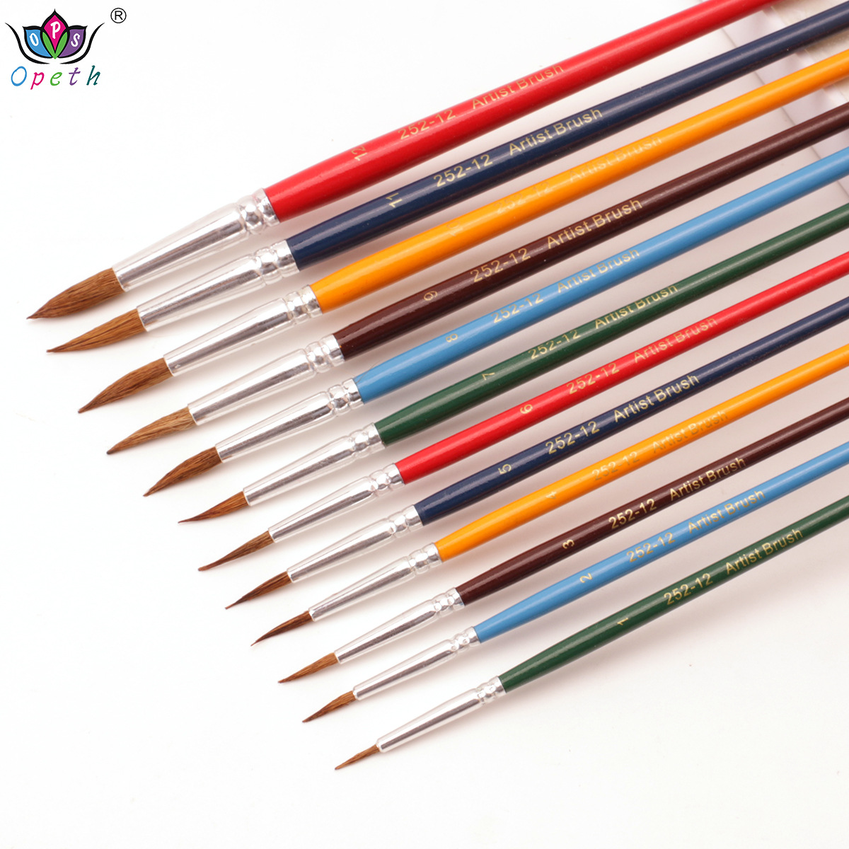 Cross-border 12 wool oil painting brushes, white wool acrylic brushes, art special painting outlining brushes, animal brushes Application Scenario