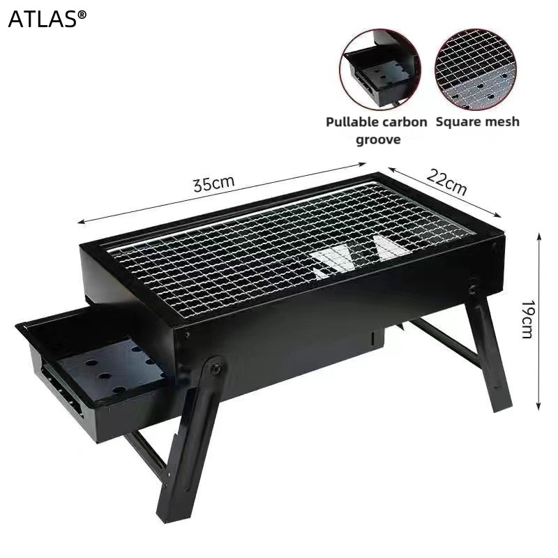Team-building home camping BBQ grill, portable folding barbecue grill, charcoal grill, outdoor multi-functional BBQ charcoal stove Application Scenario