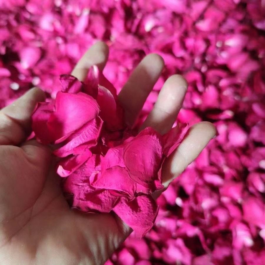 【玫瑰花瓣】云南玫瑰干花瓣SPA沐浴泡澡玫瑰花瓣泡脚足浴真花瓣细节图
