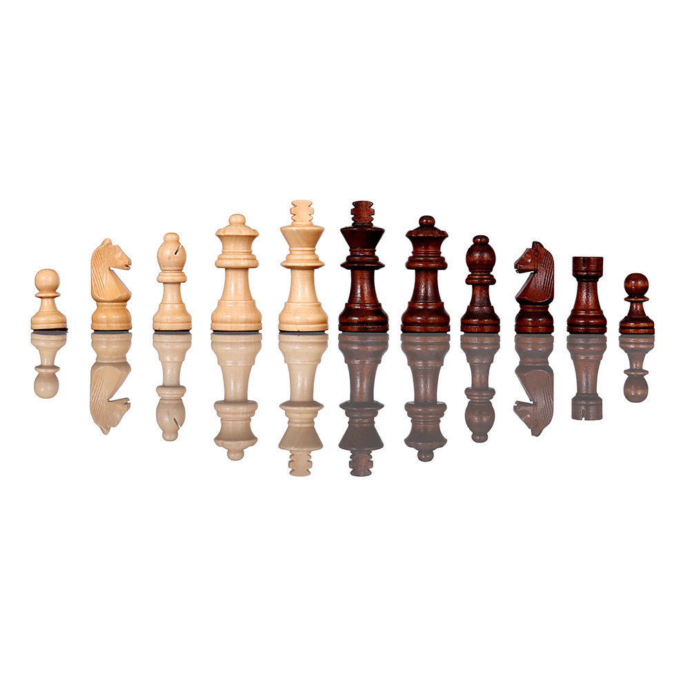 Non-magnetic two-in-one chess checkers wooden board game toys with double back, professional grade board game toys manufacturer for export Item Picture