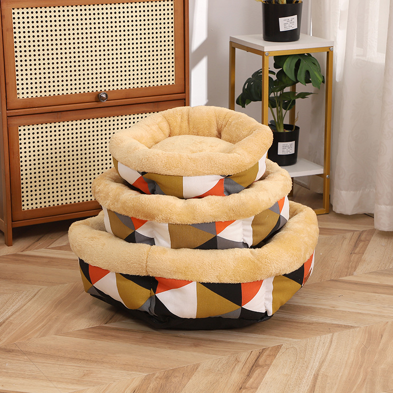 狗窝宠物垫猫窝中小型犬防寒加绒宠物窝六角宠物睡觉保暖垫子批发