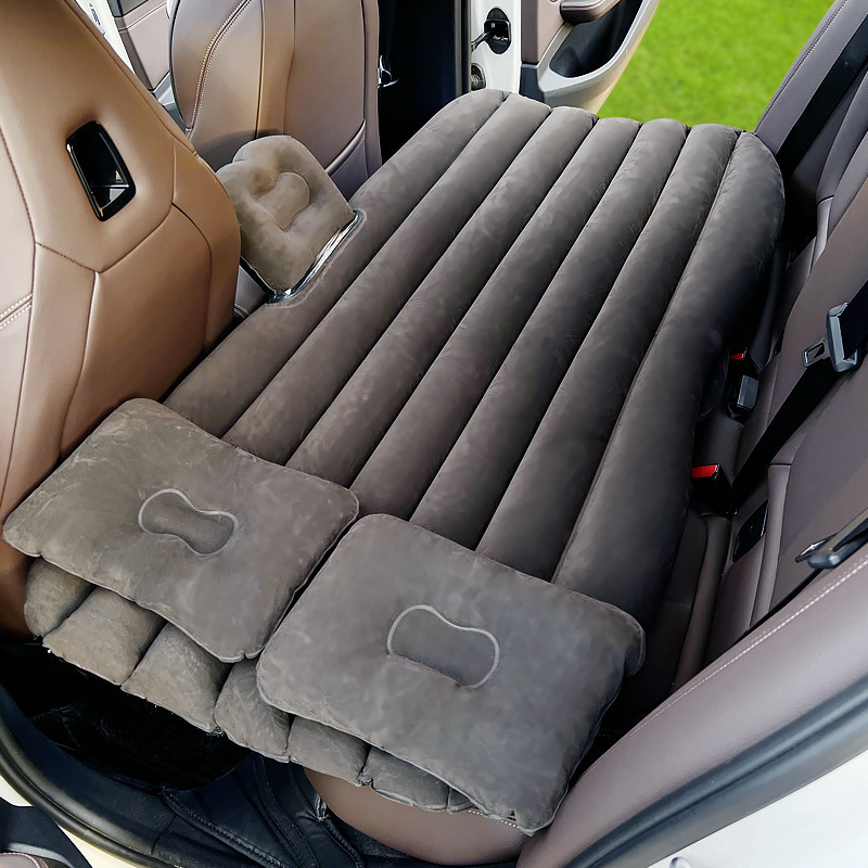 Folding car inflatable bed, PVC flocking car inflatable mattress, SUV in-car travel inflatable bed interior products Application Scenario