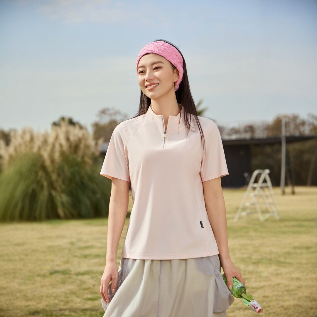 Summer 26 short-sleeved half-zipper slimming yoga top for women, breathable and quick-drying T-shirt, outdoor sports 800 Specification image