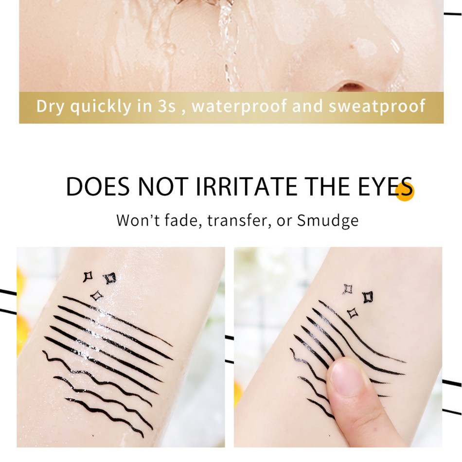 Cross-border BOB eyeliner Liquid is waterproof, sweat-proof, quick-drying, long-lasting without smudging, rich, three-dimensional and cool black eyeliner. All in English Application Scenario
