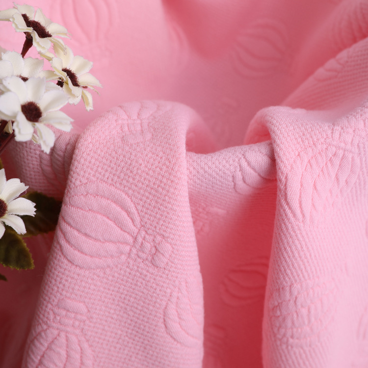 32s weft knitted full polyester jacquard knitted fabric is available in stock for baby and children's clothing and crawling clothes details Picture