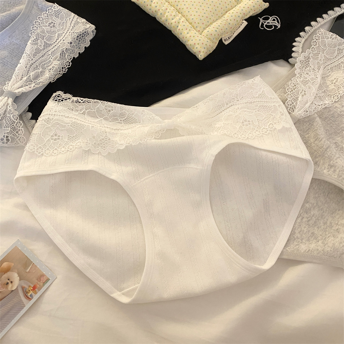 "Romantic and gentle life!" [Sweet Love Xiaoxiang] Pure cotton underwear for women, triangle pants for women Specification image