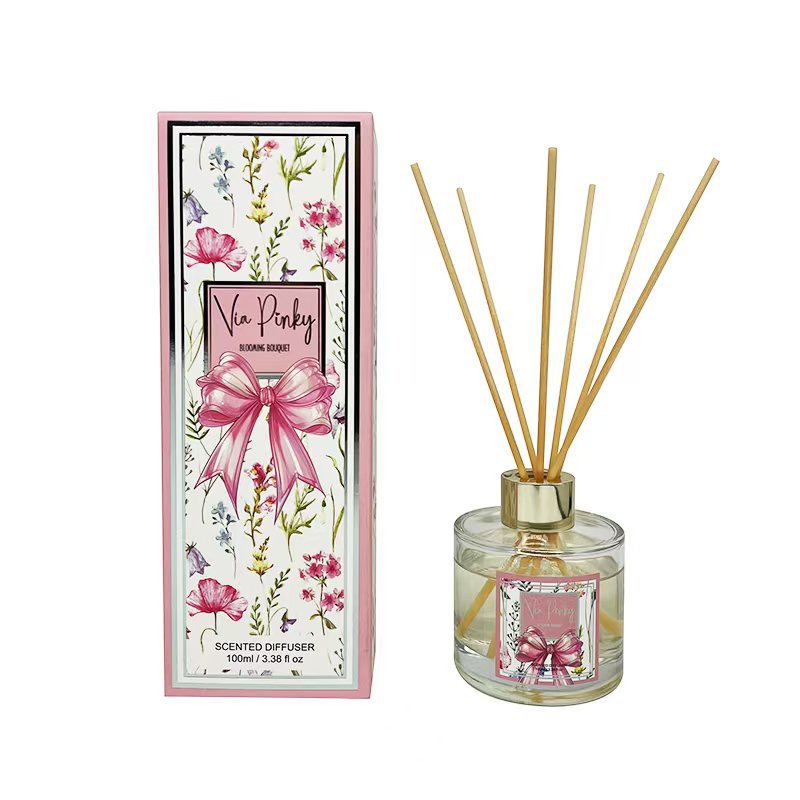 跨境香薰Floral Reed Diffuser 无火藤条香薰空气清香剂外贸批发