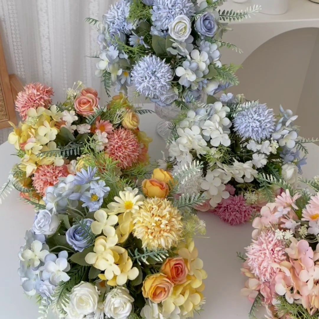 仿真花DIY发饰配件/假花/5朵塑膠花/仿真花/假花批发细节图