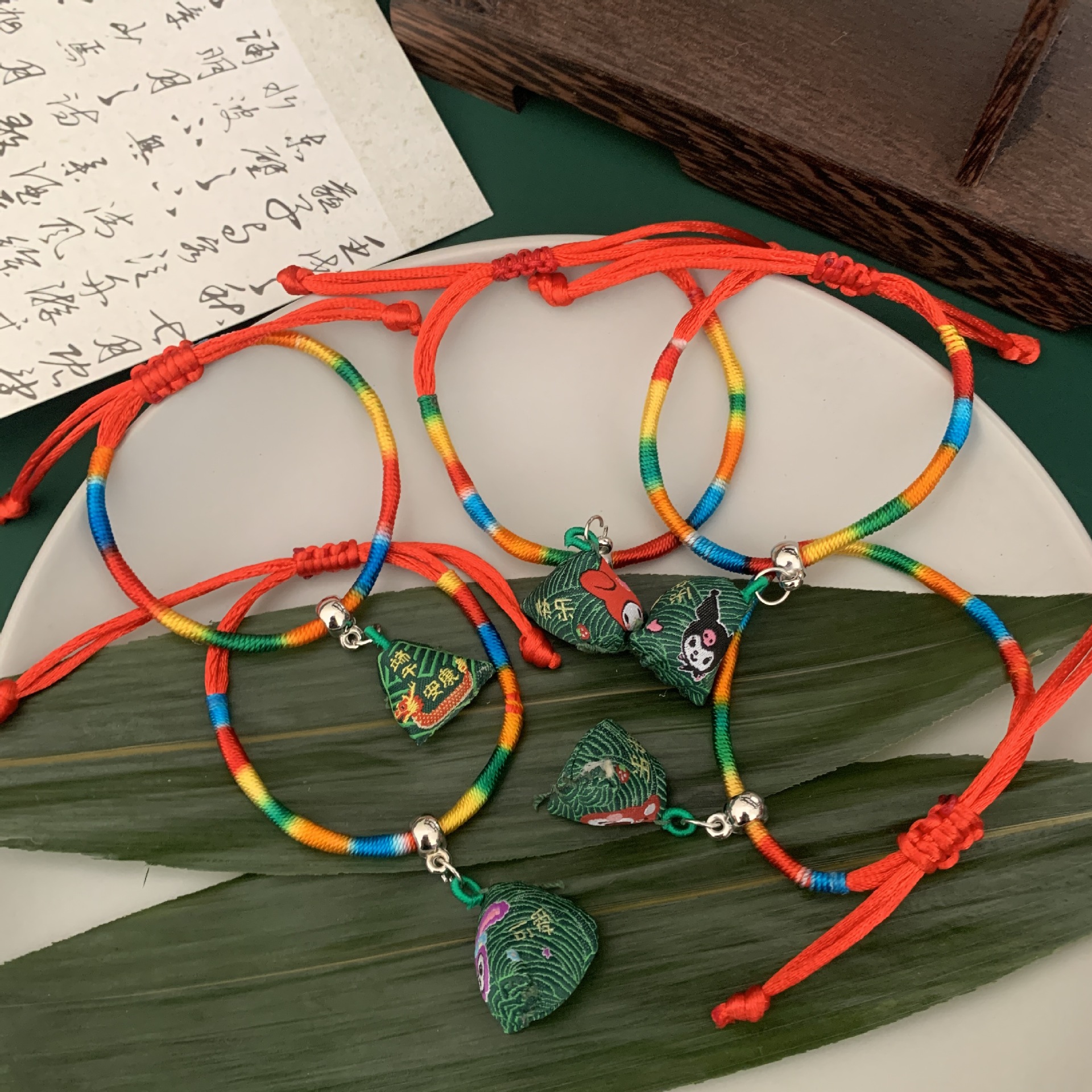 Wholesale of colorful rope bracelets for the Dragon Boat Festival, 2024 new style, hand-woven finished bracelets for children, babies, infants and adults Specification image
