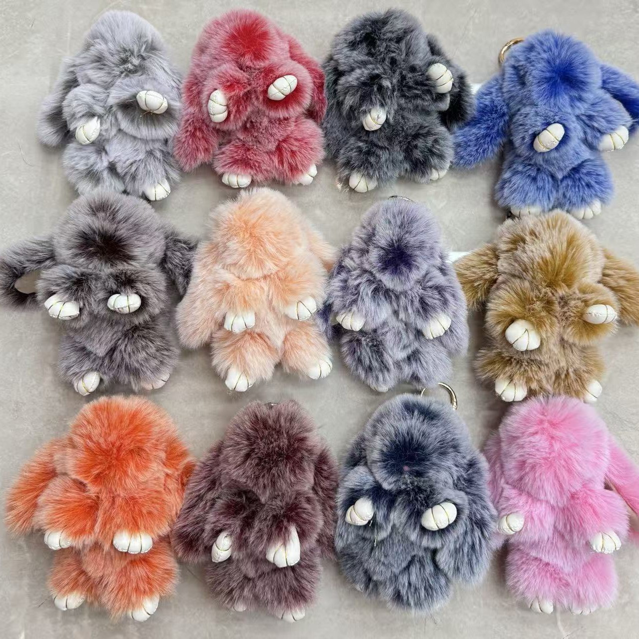 厂家批发仿獭兔毛装死兔挂件可爱小兔子包包手机车饰挂件萌兔饰品