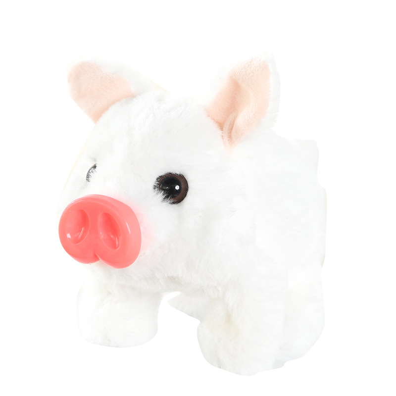 Electric plush leash, little pig simulation, walking and swaying, electronic pet, role-playing doll, children's toy Item Picture