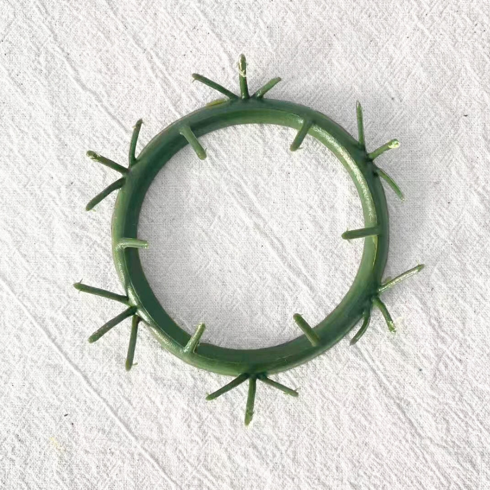 仿真圣诞花环10CM圣诞圈圣诞节万圣节烛台花环装饰塑料圈配件