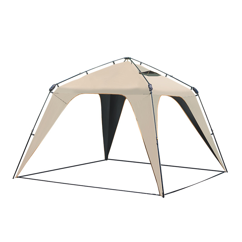 探险者车边帐速开穹顶天幕户外夏季露营轻奢速开帐篷遮阳防晒凉棚白底实物图