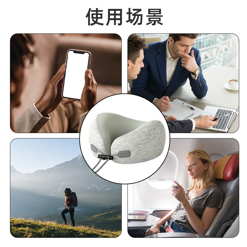 颈枕情侣卡通/旅行头枕/u型枕/U型枕/护颈枕简约细节图