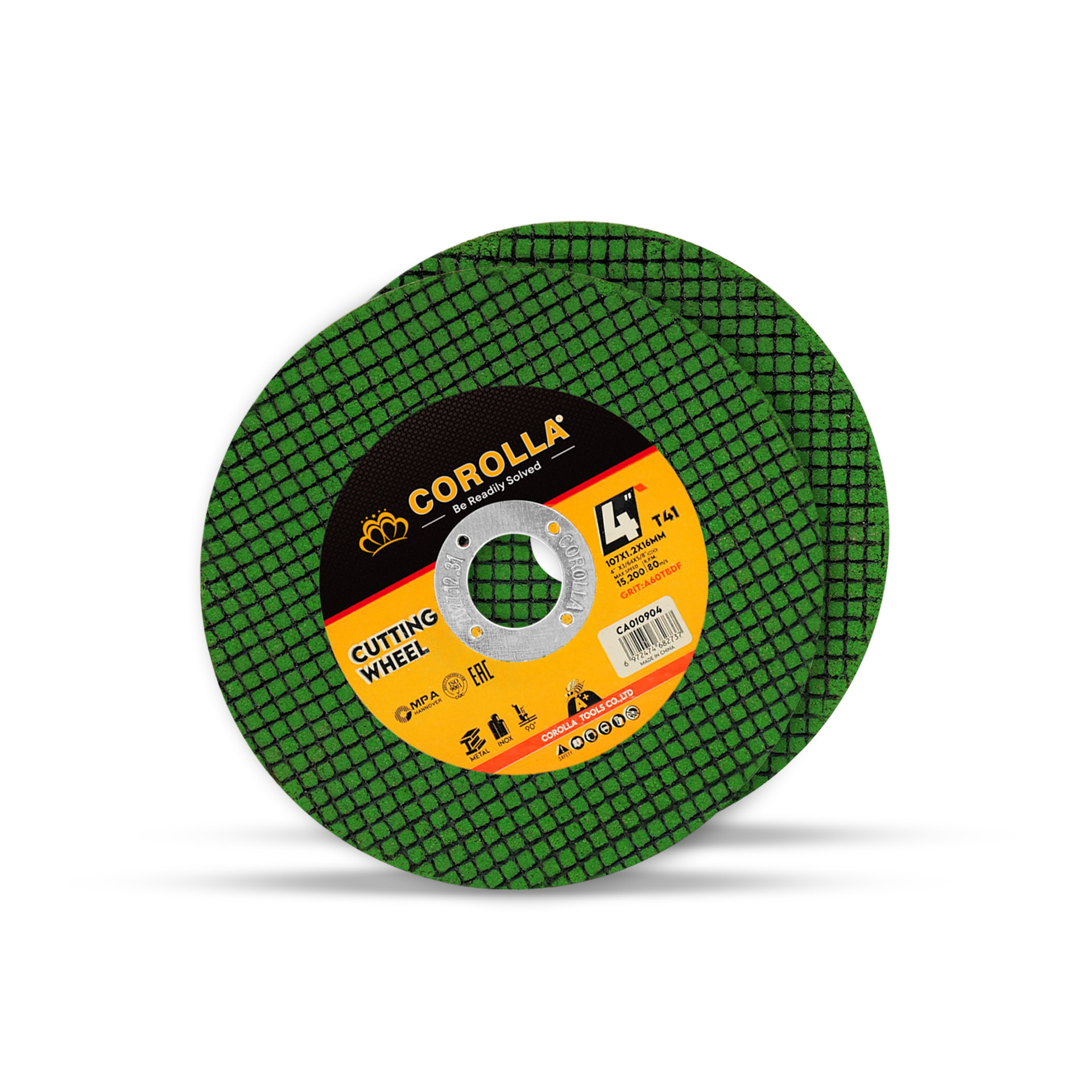 跨境批发砂轮切割片多规格耐磨单双网树脂金属不锈钢角磨机切割片白底实物图