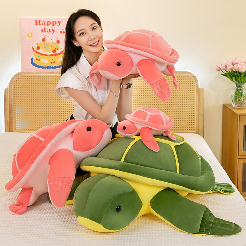 Plush toys, turtle dolls, small turtle dolls, cute dolls, large bed, children's throw pillows, sleeping girls and boys