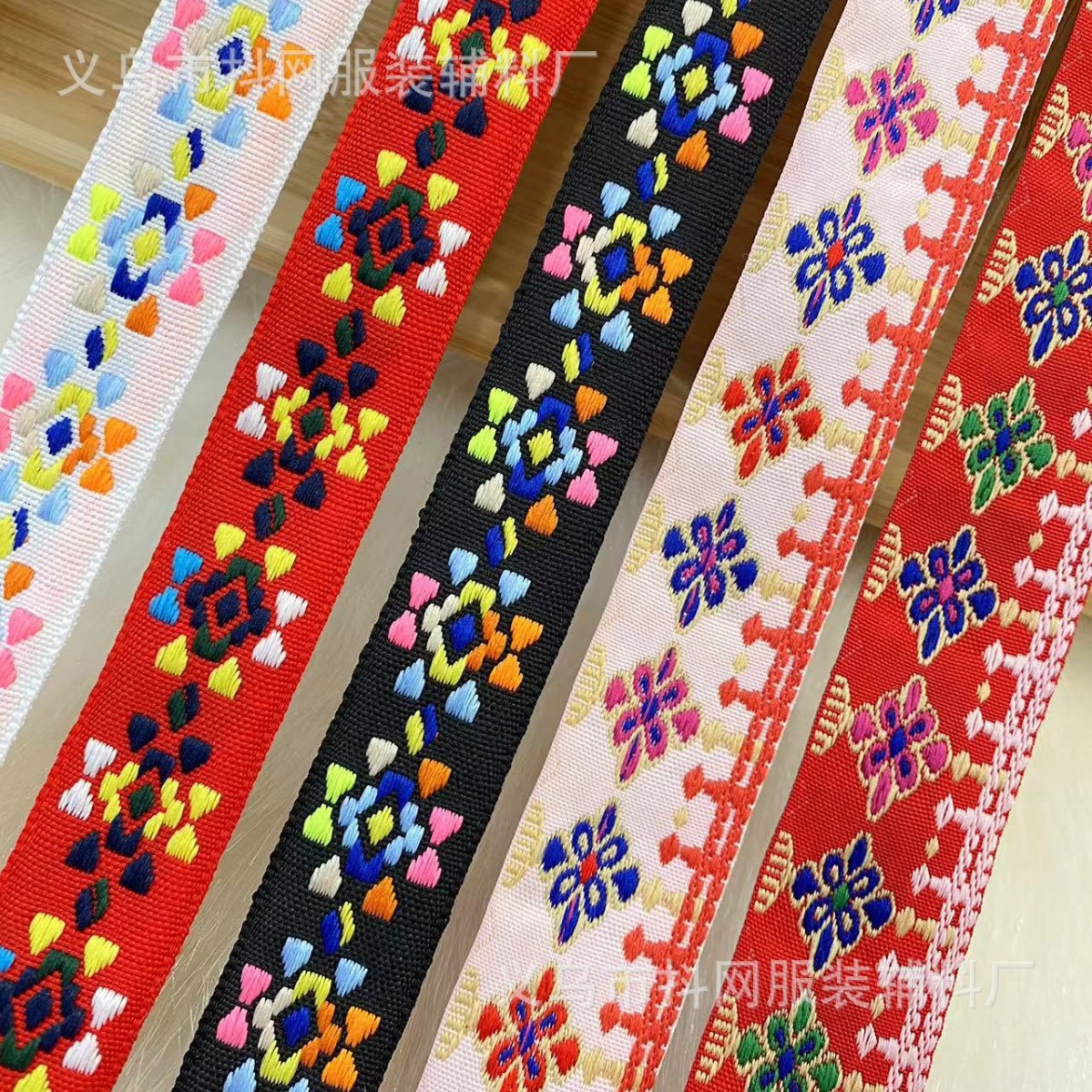 2.5--3.0cm estilo étnico jacquard bordado correas rendimiento accesorios de ropa caja de regalo cinta de embalaje
