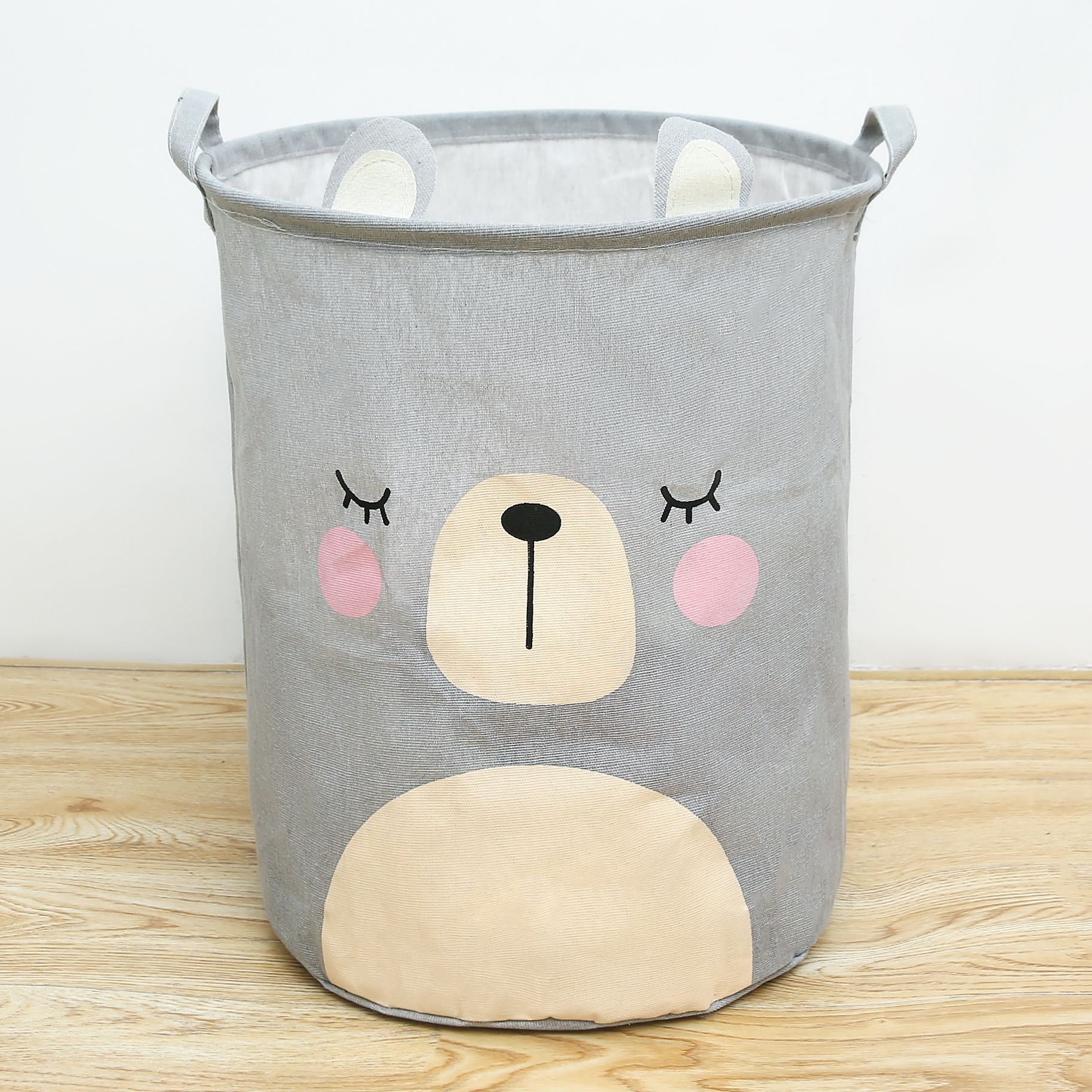 Fabric cartoon children's clothes storage bucket, foldable children's toy storage basket, dust-proof dirty clothes basket, creative living room Specification image