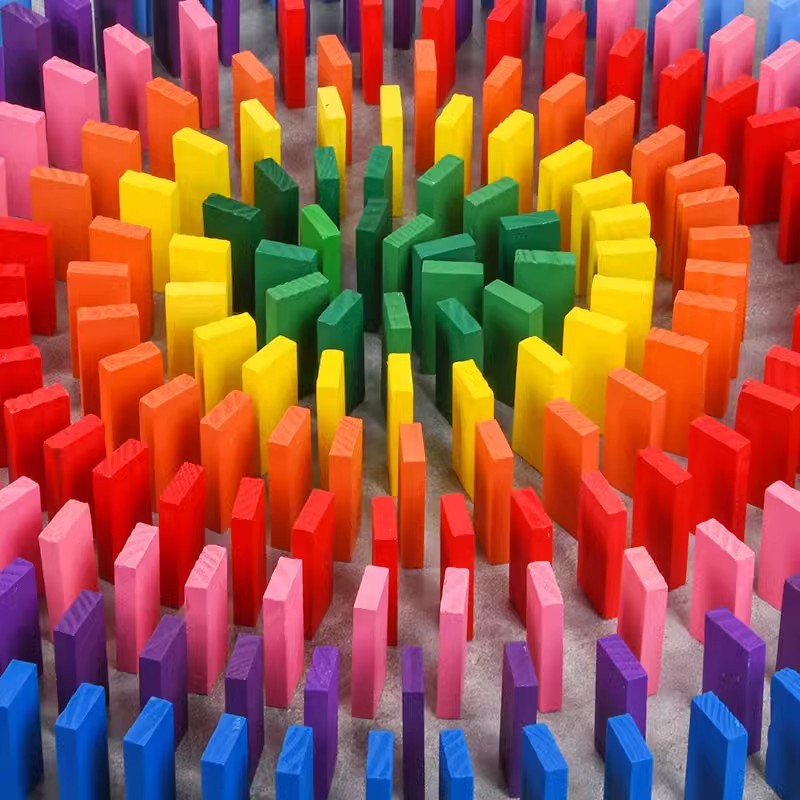 多米诺骨牌儿童益智力动脑玩具小学生男女孩比赛专用成人积木拼装产品图