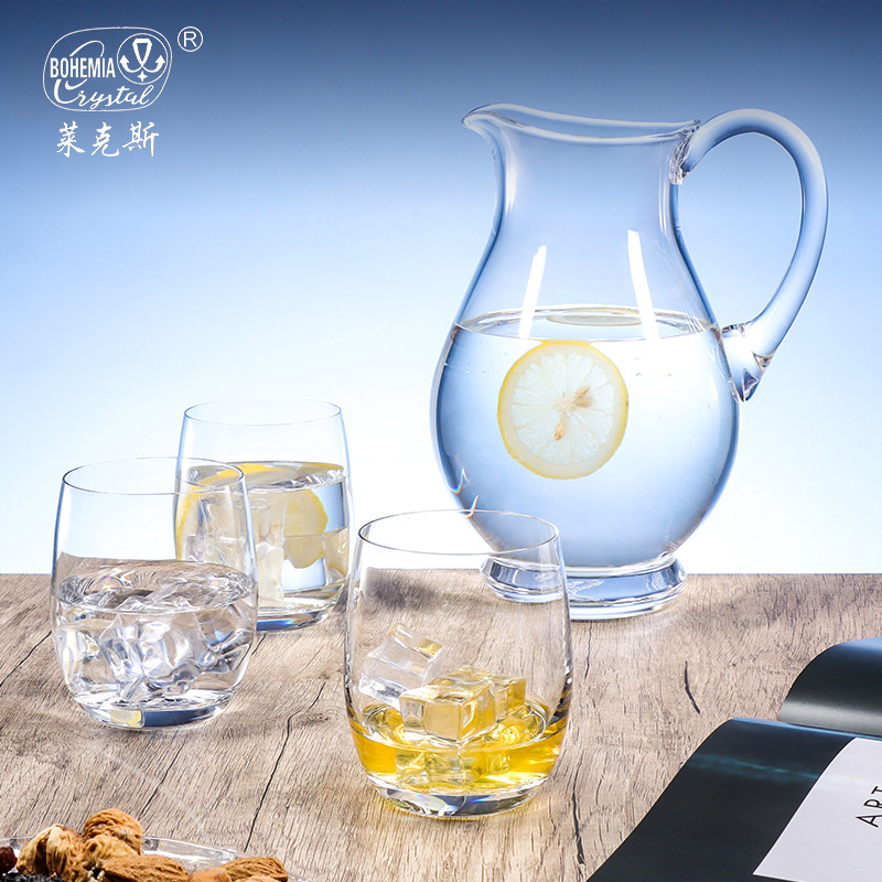 Czech imported Crystalex water cup gift box set, large-capacity household cold water bottle as a practical gift for customers Specification image