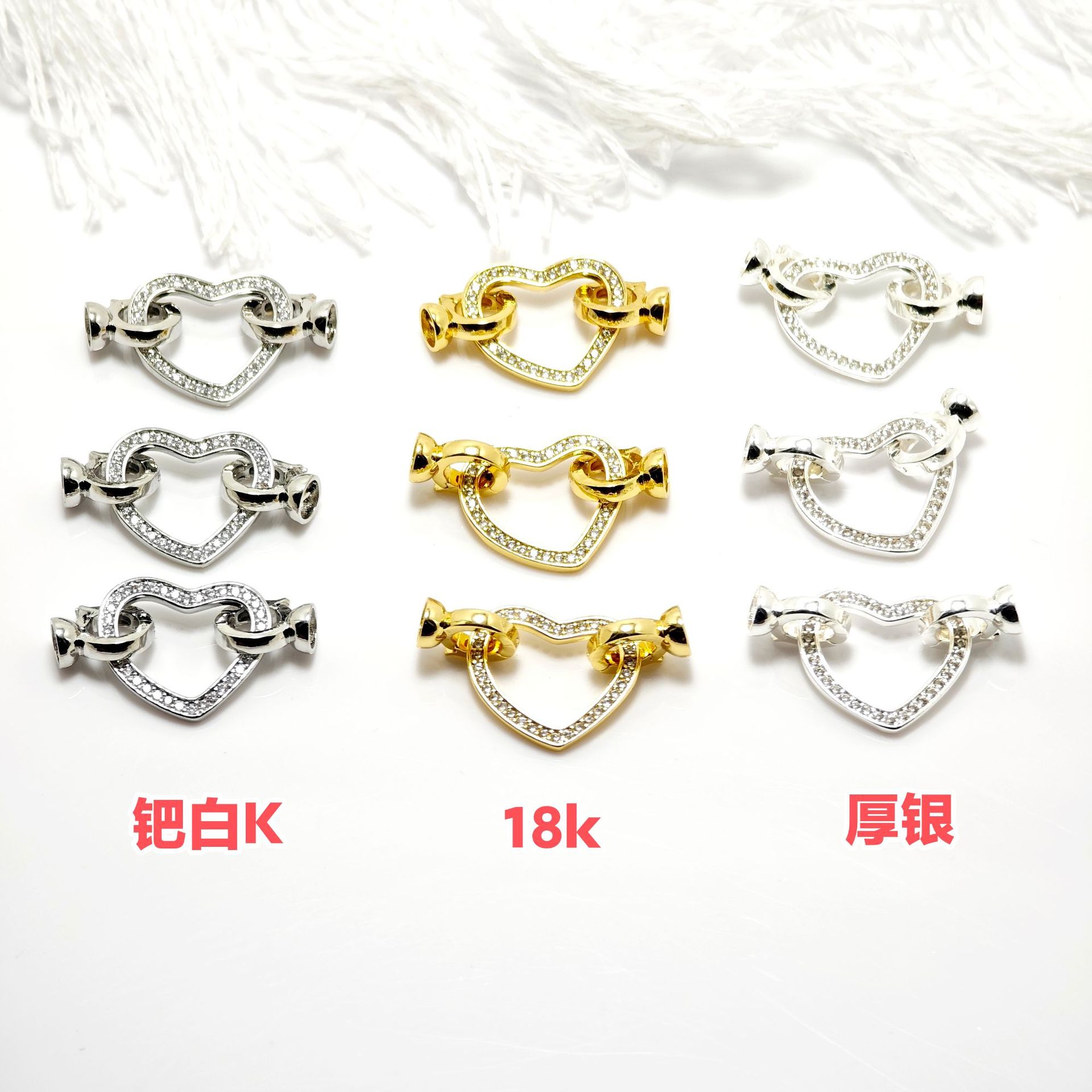 Pearl necklace buckle, 8-shaped buckle, handcrafted end buckle, connecting buckle, mother-and-child buckle, sweater chain, universal buckle, DIY accessories Specification image