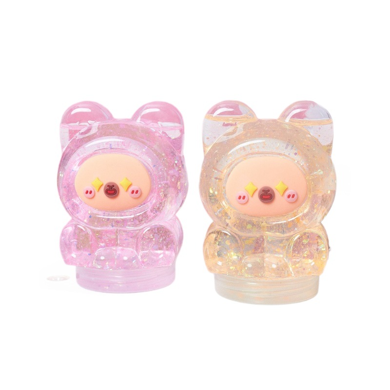Transparent bear-shaped decorative items for creative home decoration, cute ornaments, children's room decorations, gifts and promotional items Item Picture