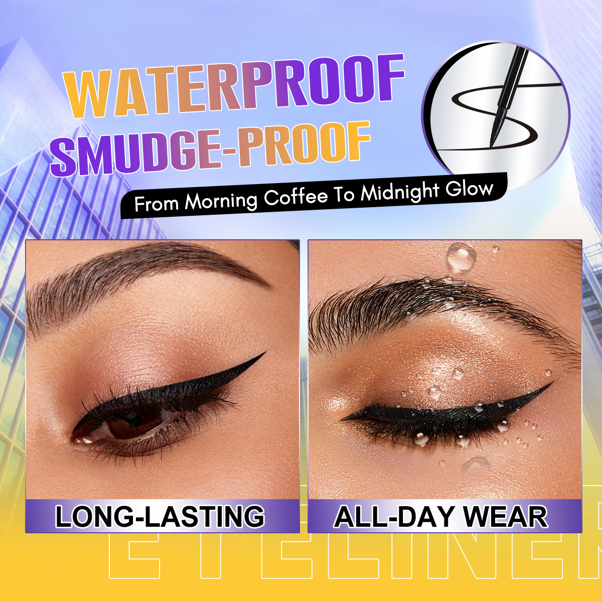 Cross-border BOB Thick and Natural Mascara is a three-dimensional, slender, curling and non-staining eyelash base cream details Picture