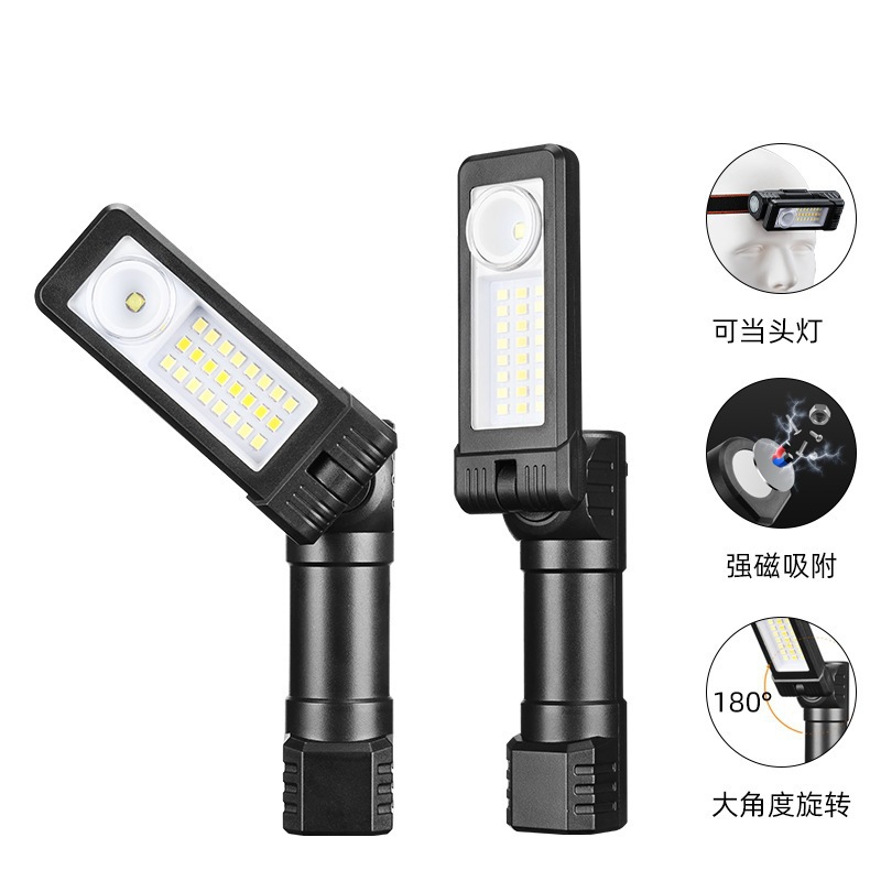 New cross-border multi-functional portable multi-angle folding work light, multi-source strong light head lamp, long-lasting magnetic suction lamp Application Scenario