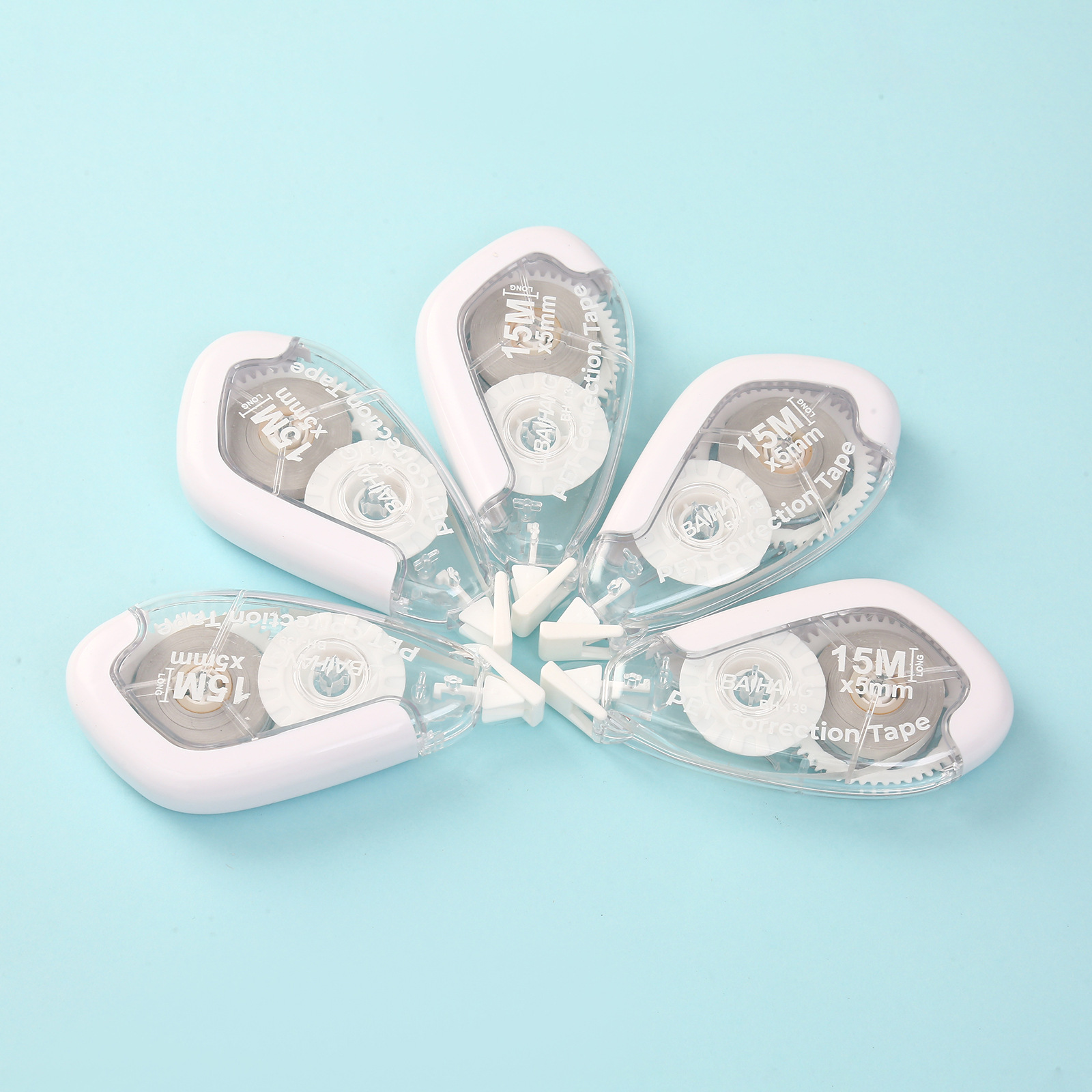 High-appearance-level white correction tape, transparent and invisible 15m large-capacity correction tape, silent continuous tape, smooth coating tape Application Scenario