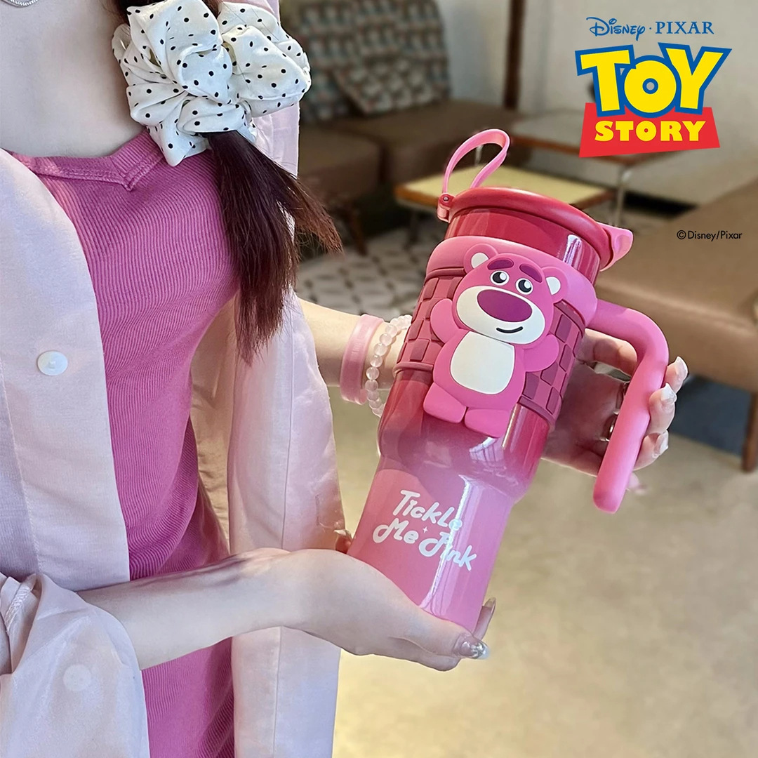 Strawberry Bear Water Cup, new large-capacity insulated cup 316, high appearance level straw cup, cute ice cup for girls Specification image