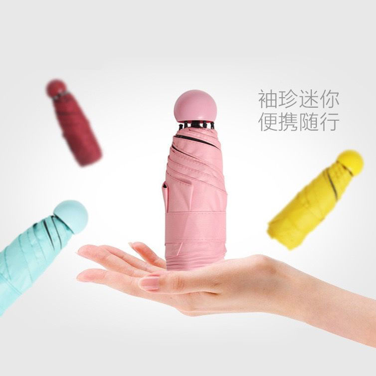 50% off capsule umbrella, mini pocket umbrella, women's UV protection and sun protection umbrella, foreign trade all-weather and all-weather sunshade umbrella Specification image