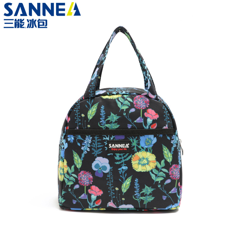 Amazon children's folding meal bags, portable outdoor picnic bags, modern and simple bento bags, insulated bags, aluminum film wholesale Specification image