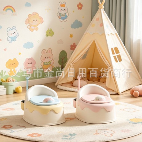 Cute children's toilet seat, special training toilet for boys and girls, infant, household portable toilet seat Specification image