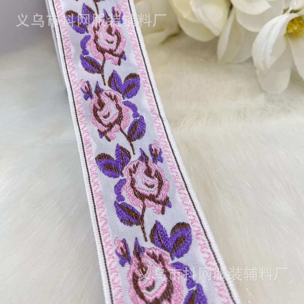 En stock 2.7--4.0cm estilo nacional han vestido estilo nacional jacquard bordado correas tocados espectáculos accesorios ropa al por mayor details Picture