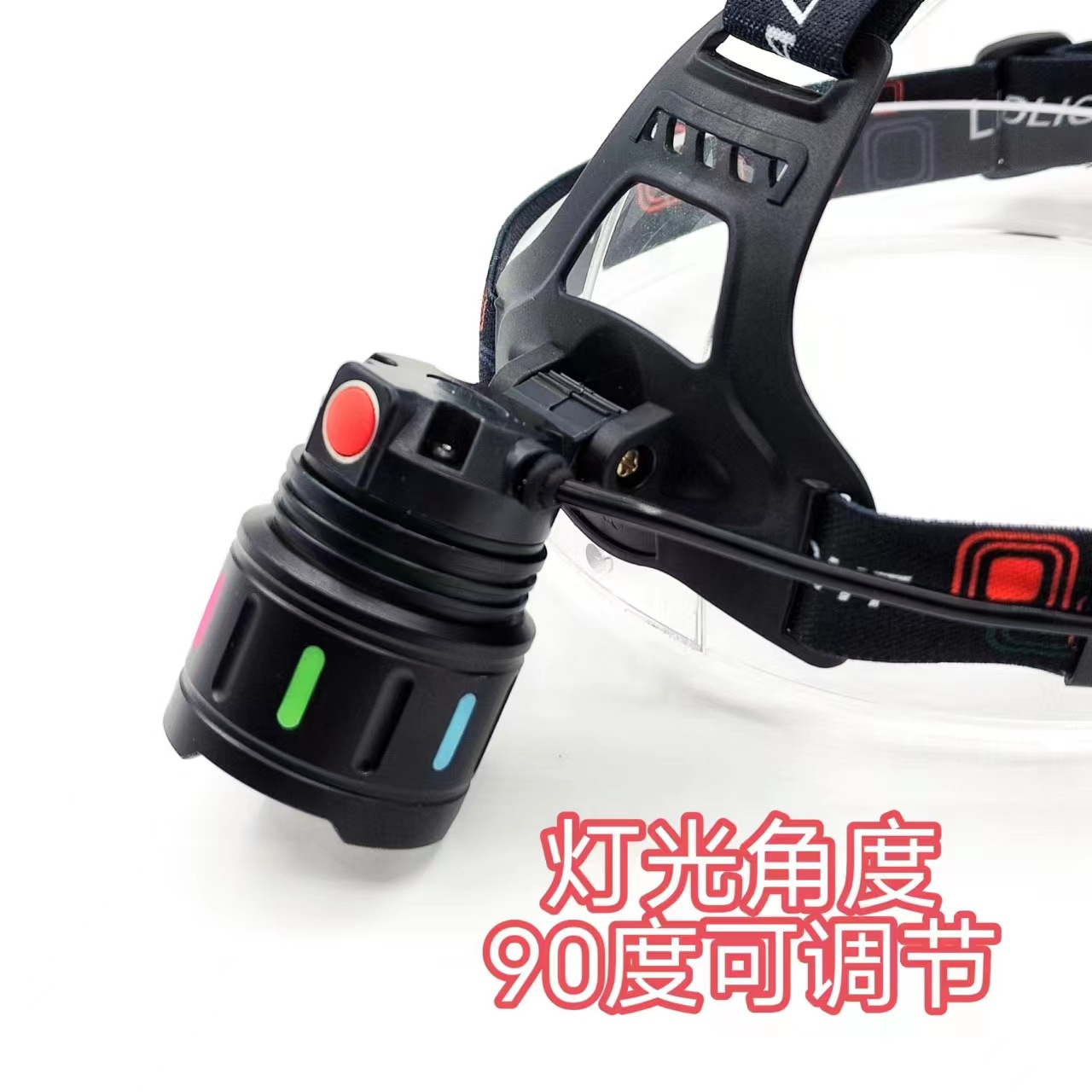 Amazon Cross-border outdoor white laser long-range headlamp, zoom rechargeable fishing lamp, LED camping lamp, strong headlamp Specification image