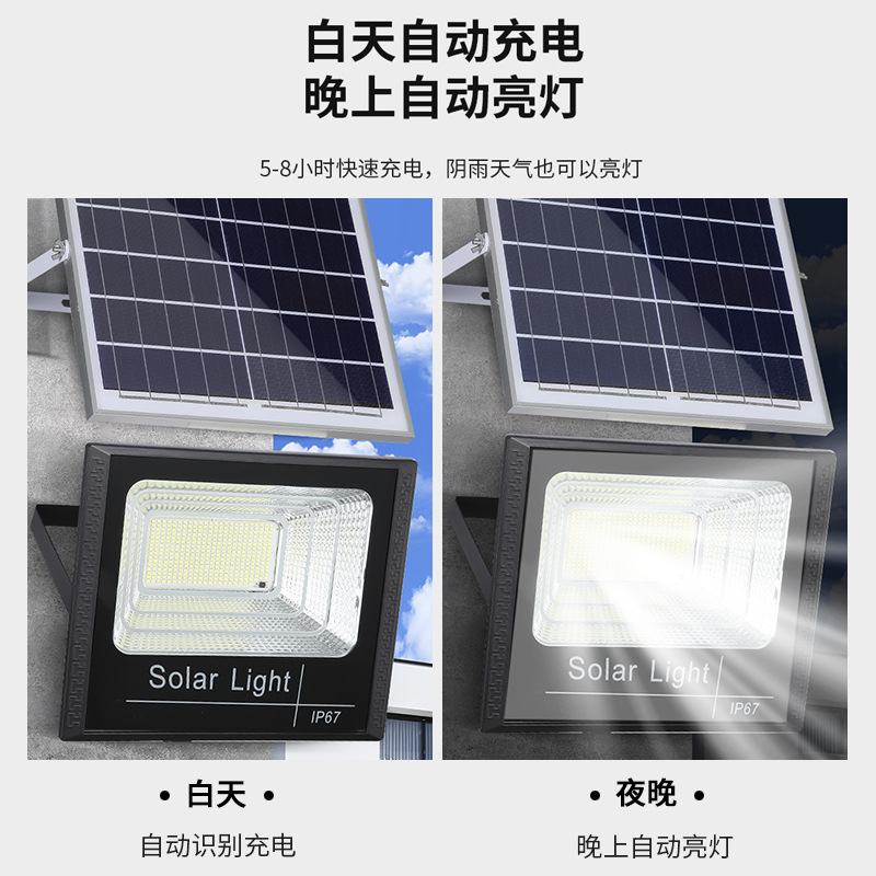 Solar lamps, street lamps, outdoor garden lamps, household waterproof, rural yard outdoor ultra-bright lighting, sensor street lamps details Picture