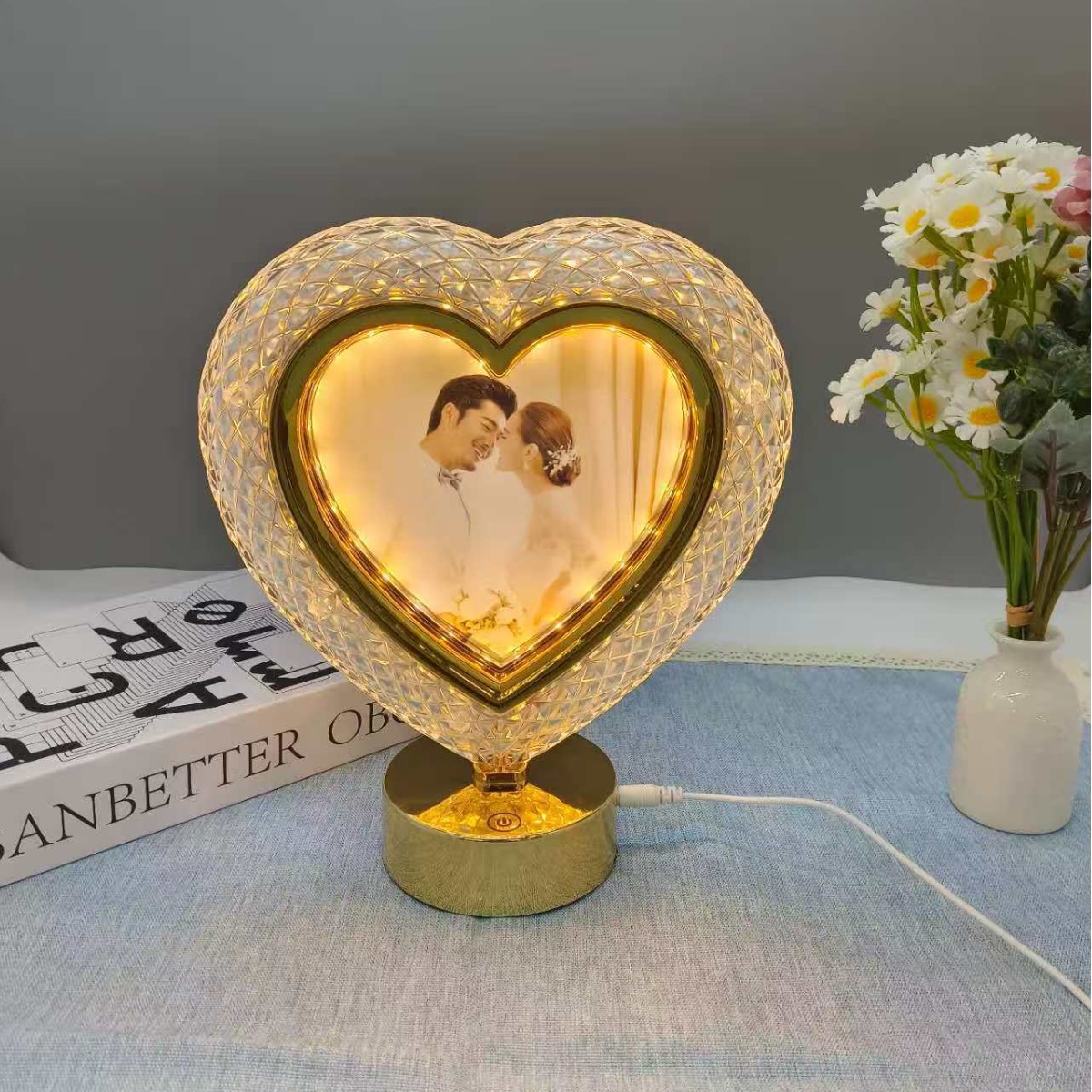 LED相框灯发光相框照明相框二合一创意简约两用台灯相框工厂直销