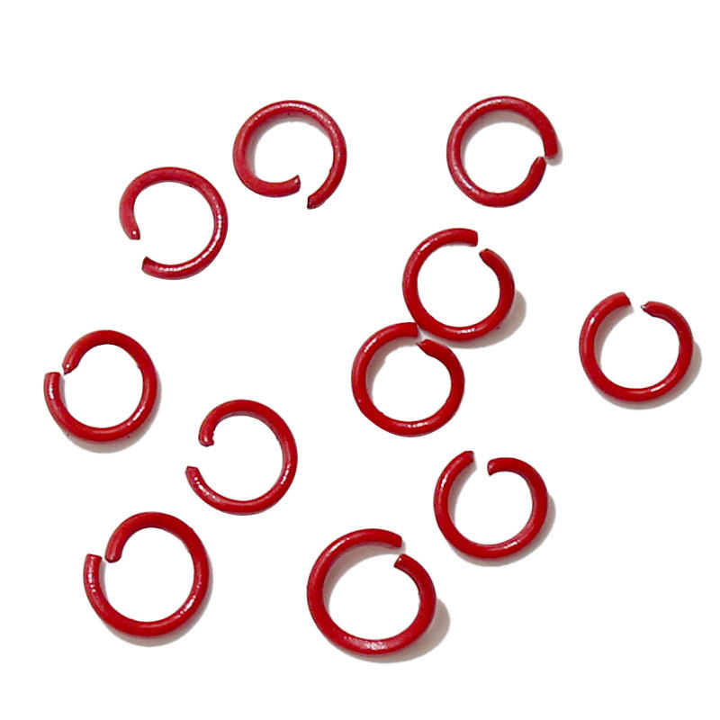 彩色烤漆开口圈DIY饰品配件龙虾扣狗钥匙链钥匙扣配件 厂家直销白底实物图