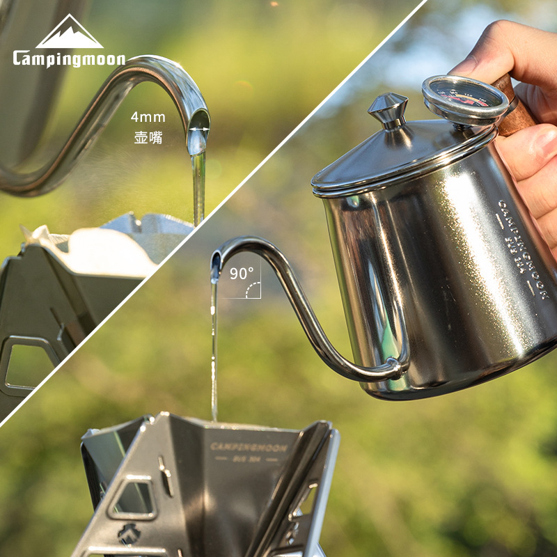 Koman SW-3 coffee hand-brewed pot, 304 stainless steel one-piece process, gooseneck narrow-mouthed pot, outdoor water bottle coffee pot details Picture