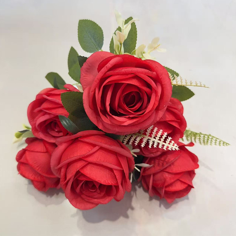 4公分玫瑰花头/玫瑰/花杆/竹木/电镀玫瑰花产品图