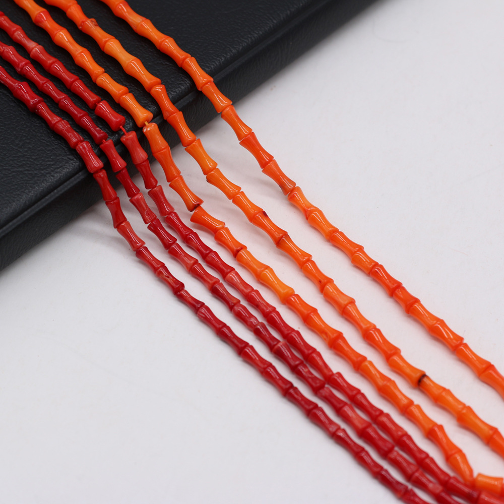 Synthetic coral beaded bamon-shaped DIY jewelry accessories, semi-finished necklaces, bracelets, handcrafted jewelry production and wholesale Item Picture
