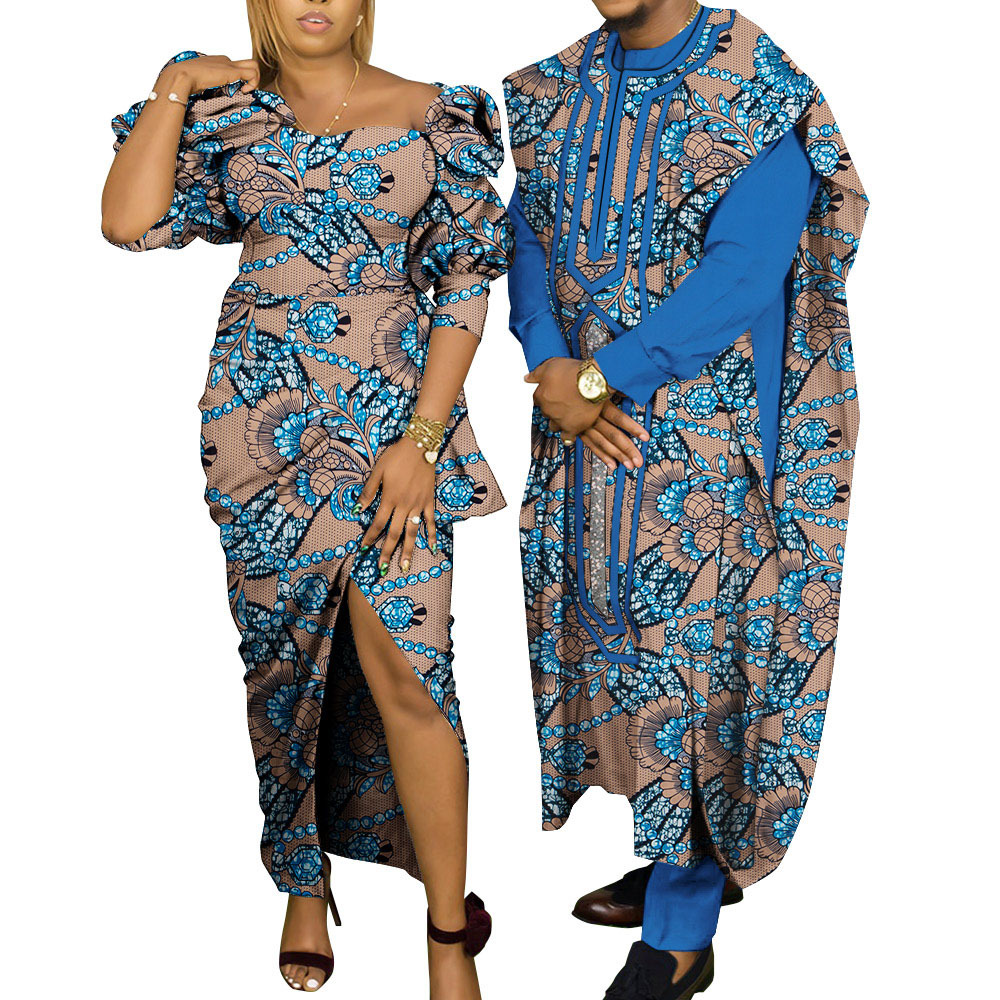 非洲印花服饰人物土工布面料碎花里布非洲面料童裤