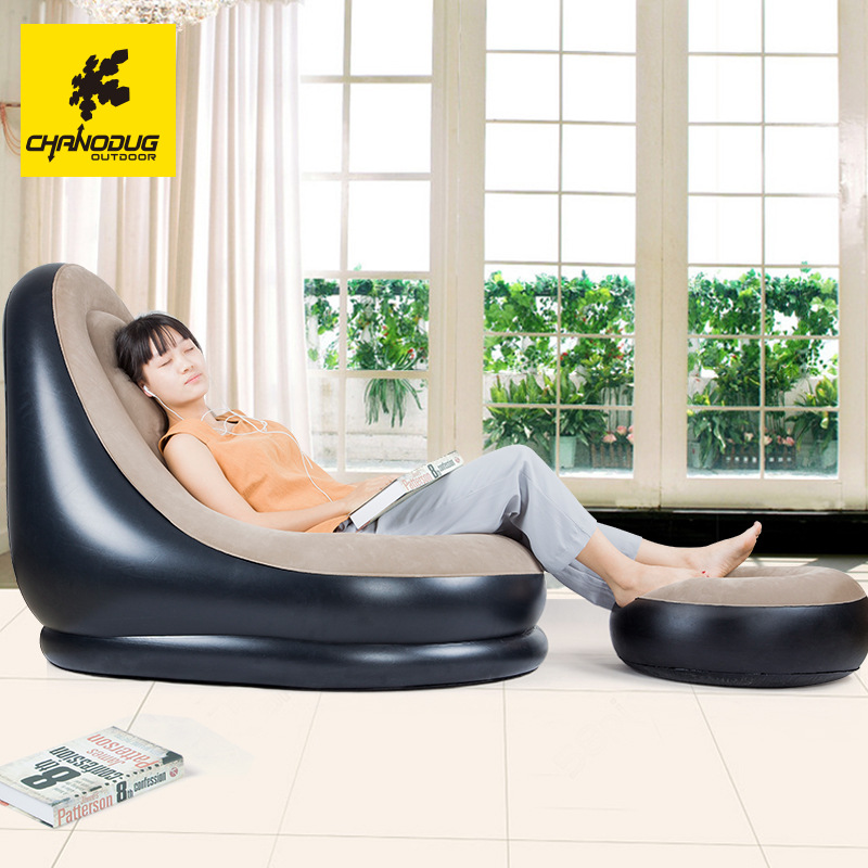 Xanuoduoji factory direct sales lazy sofa, inflatable foldable velvet sofa set, inflatable outdoor sofa details Picture