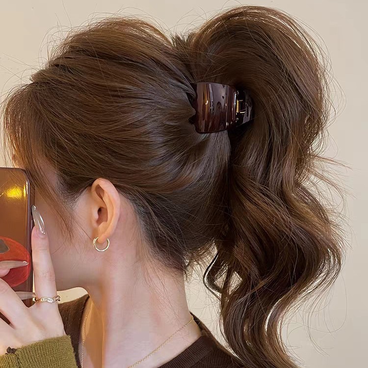 2025 New high ponytail Fixing wonder, hair clip, women's high-end shark clip, back of the head hair clip, hair accessory Specification image