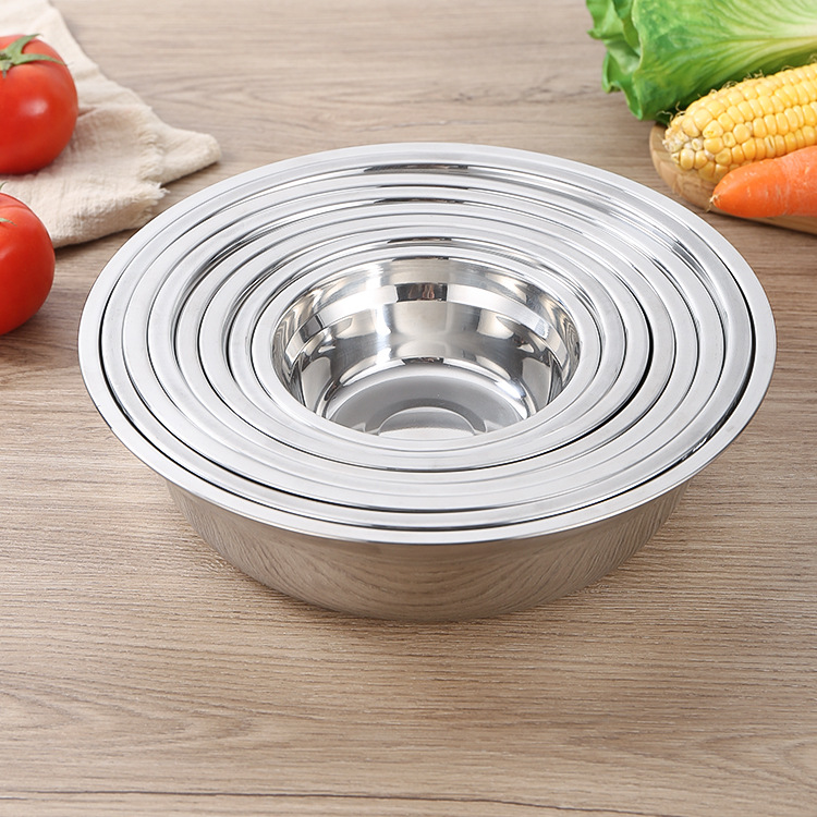 Non-magnetic stainless steel soup bowls, household round soup bowls, small bowls, soup bowls, vegetable bowls, rice bowls, cafeteria seasoning bowls wholesale Application Scenario