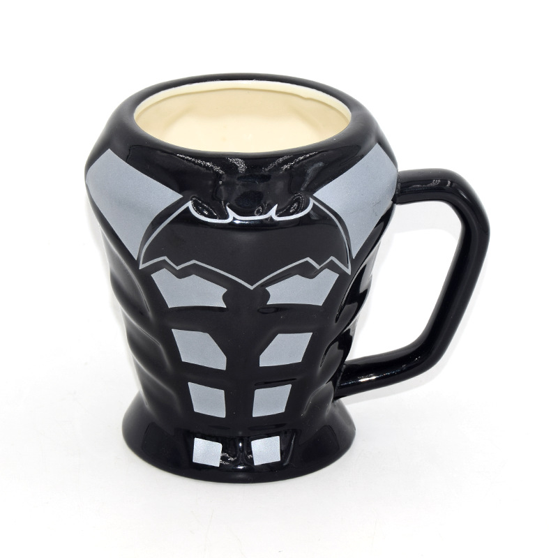 Creative bat ceramic water cups, three-dimensional mugs, muscle figurines, water cups, office decorations, one-piece delivery Item Picture