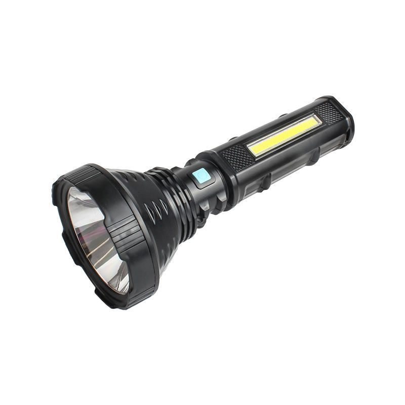 太阳能手电筒强光带COB侧灯充电远射超长续航户外应急手握式电筒细节图