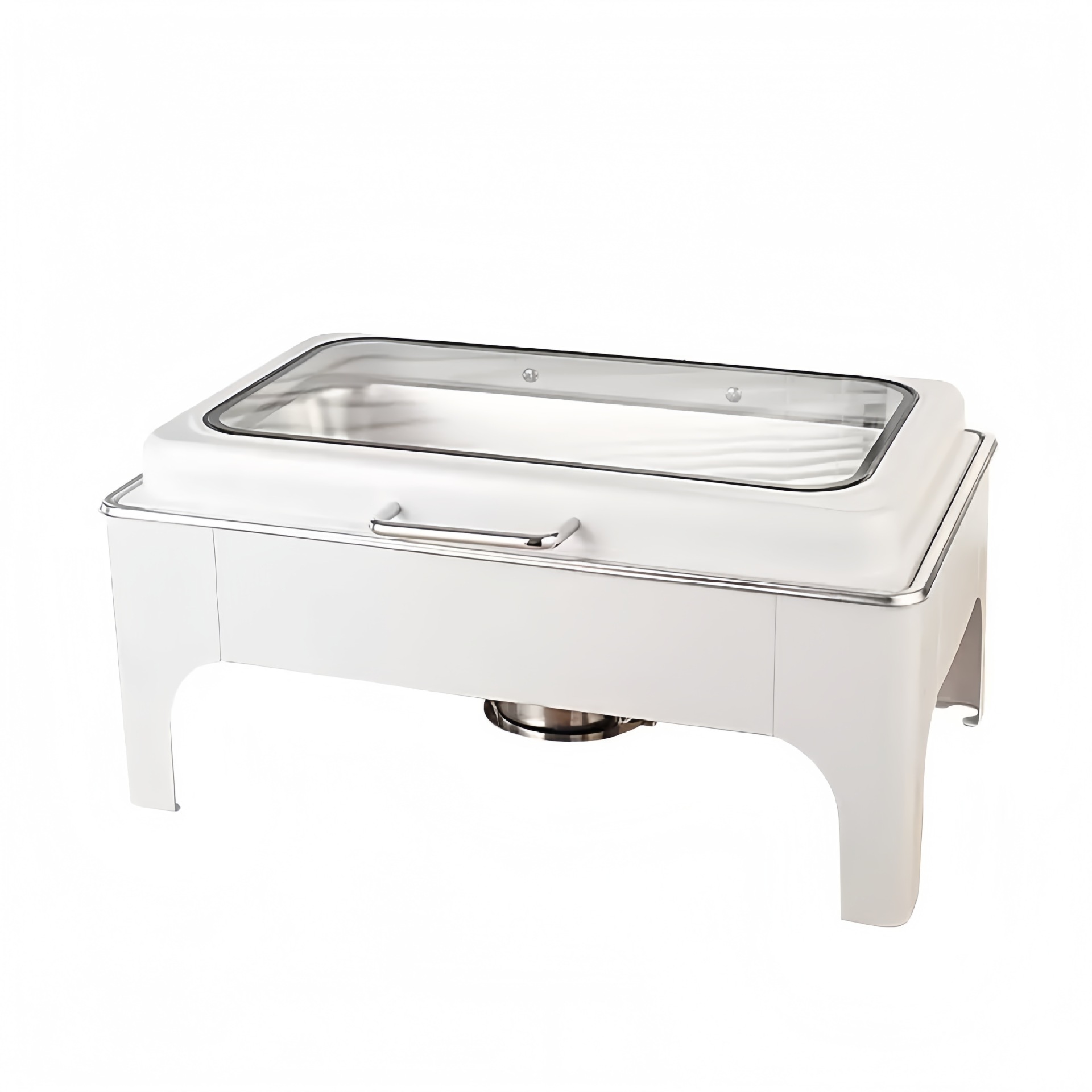 Stainless steel restaurant, hotel and wedding white hydraulic insulated pot 9L gas-heated buffet heater Application Scenario